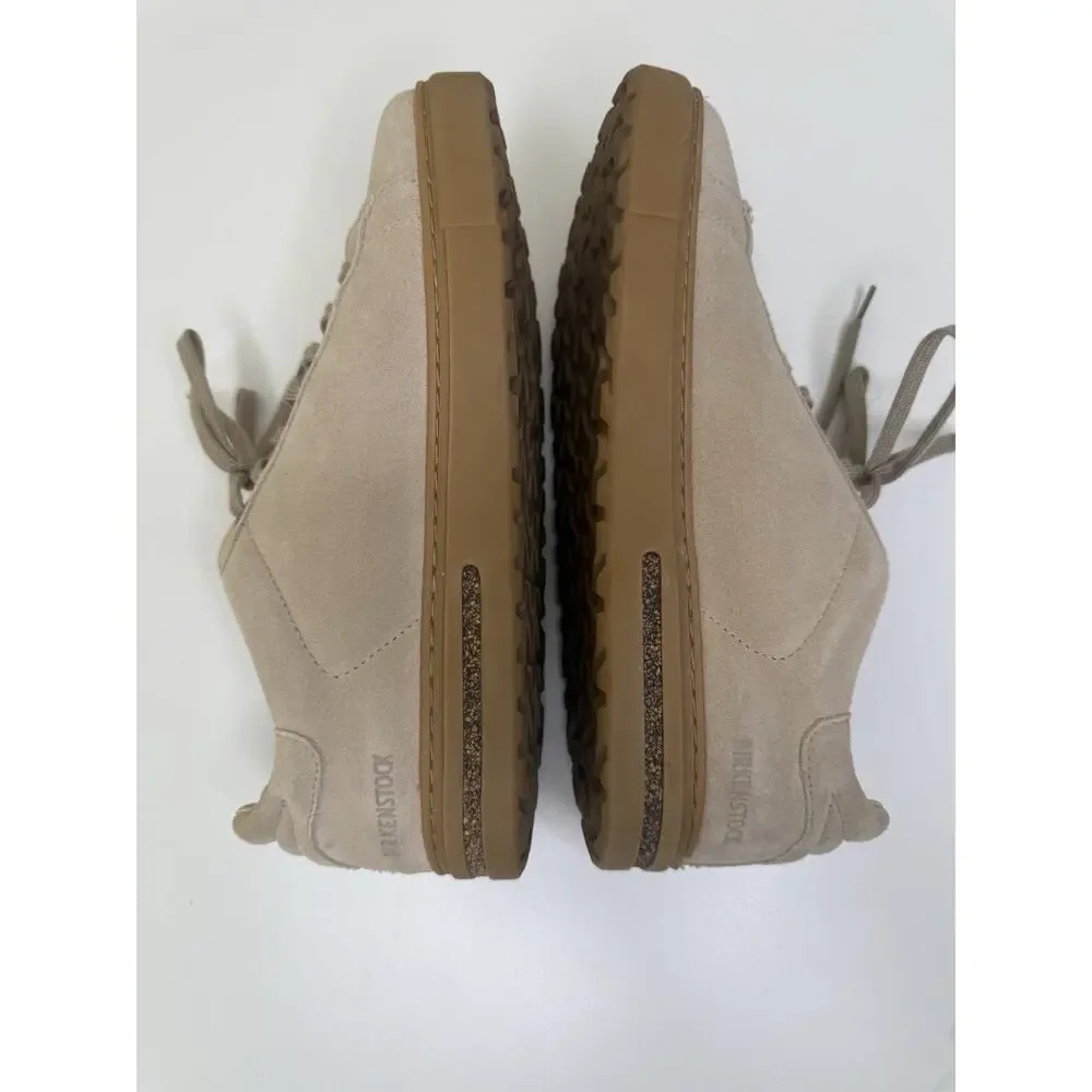 Birkenstock Bend Low Sneaker Womens EU 39 US 8-8.5 Sand Suede Low Lace Up Oxford